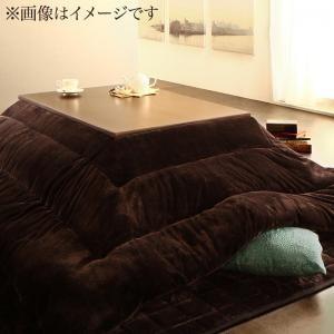 ストライプサテンカバー＆防ダニこたつ布団シリーズ 掛布団&amp;敷布団2点セット(カバーは別売) 6尺長方...