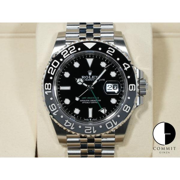 ロレックス GMTマスターII Ref.126710GRNR ステンレススチール ブラック文字盤 ジ...