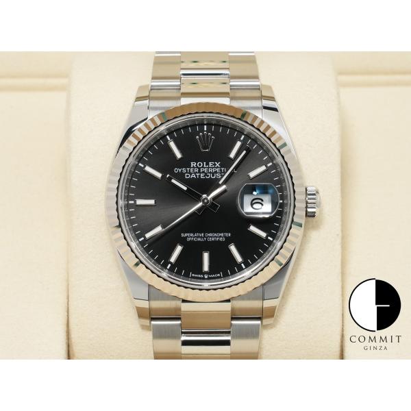 ロレックス デイトジャスト36 Ref.126234 ステンレススチール/ホワイトゴールド ブラック...