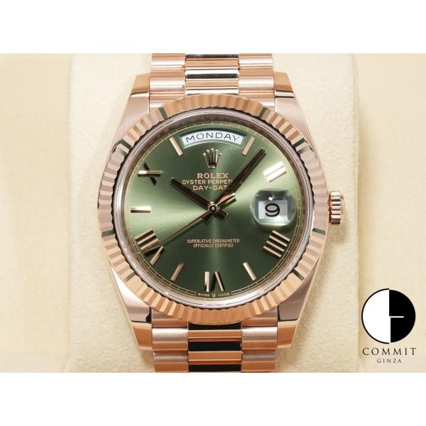 ロレックス デイデイト40 Ref.228235 エバーローズゴールド オリーブグリーン文字盤