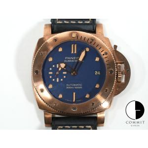 パネライ サブマーシブル ブロンゾ ブルー アビッソ Ref.PAM01074 BRONZE ブルー文字盤｜commitginza