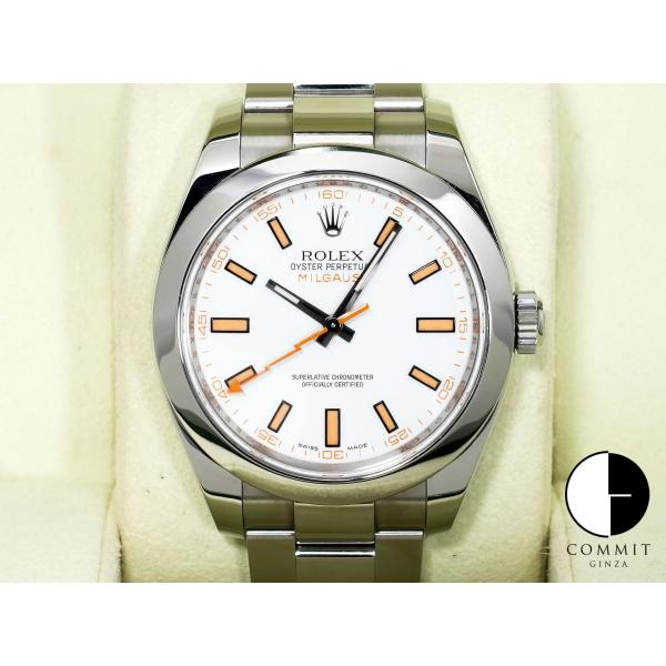 ロレックス ミルガウス Ref.116400 ステンレススチール ホワイト文字盤