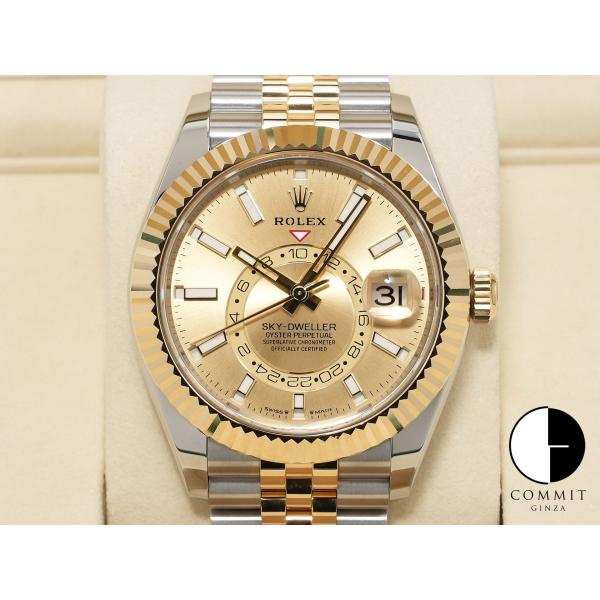 ロレックス スカイドゥエラー Ref.336933 ステンレススチール/イエローゴールド シャンパン...