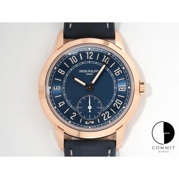 パテックフィリップ カラトラバ トラベルタイム Ref.5224R-001 ローズゴールド ブルー文...