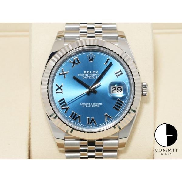 ロレックス デイトジャスト41 Ref.126334 SS/WG アズーロブルー文字盤 ジュビリーブ...