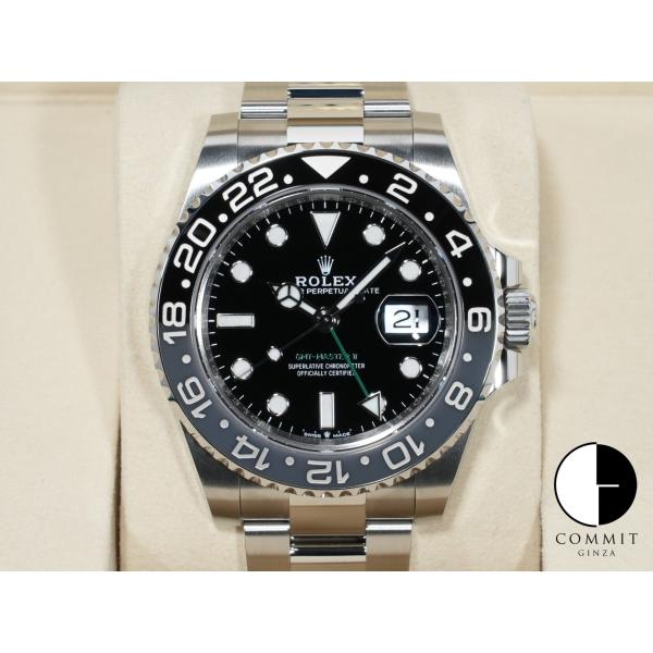 ロレックス GMTマスターII Ref.126710GRNR ステンレススチール ブラック文字盤 オ...