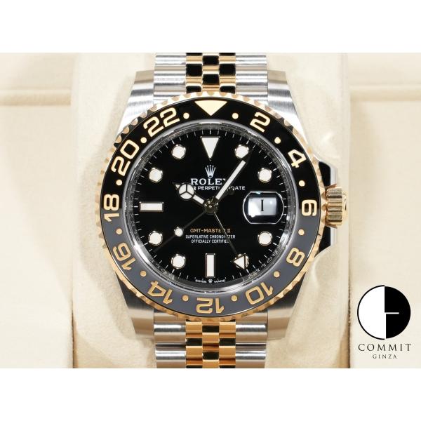ロレックス GMTマスターII Ref.126713GRNR SS/YG ブラック文字盤 ジュビリー...