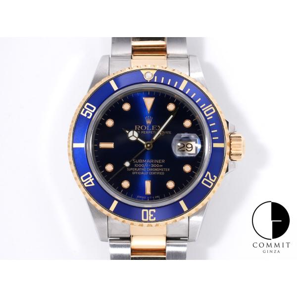 ロレックス サブマリーナー デイト Ref.16803 SS/YG ブルー文字盤