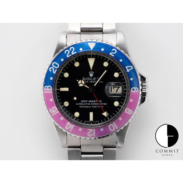 ロレックス GMTマスター Ref.1675 ステンレススチール ブラック文字盤 オイスターブレスレ...