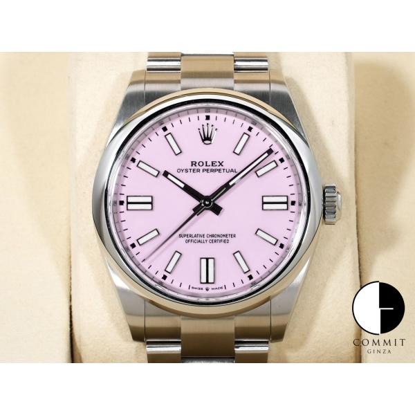 ロレックス オイスターパーペチュアル41 Ref.134300 ステンレススチール キャンディピンク...