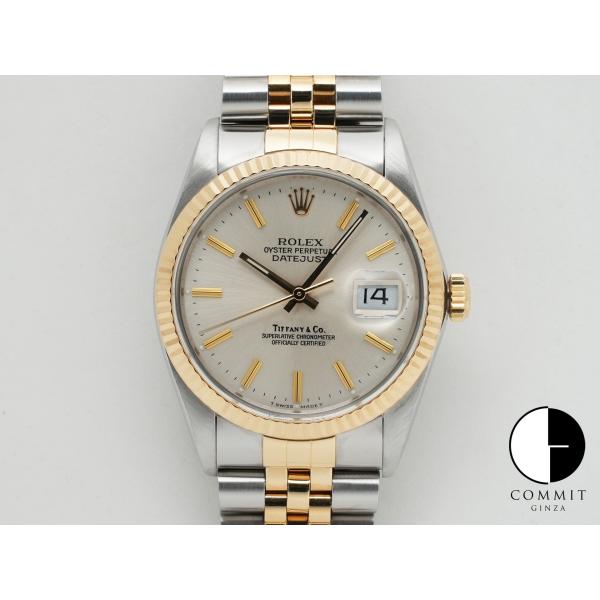 ロレックス デイトジャスト TIFFANY＆Co. Ref.16013 ステンレススチール/イエロー...