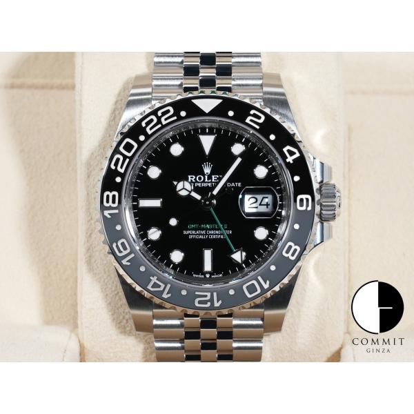 ロレックス GMTマスターII Ref.126710GRNR SS ブラック文字盤 ジュビリーブレス...