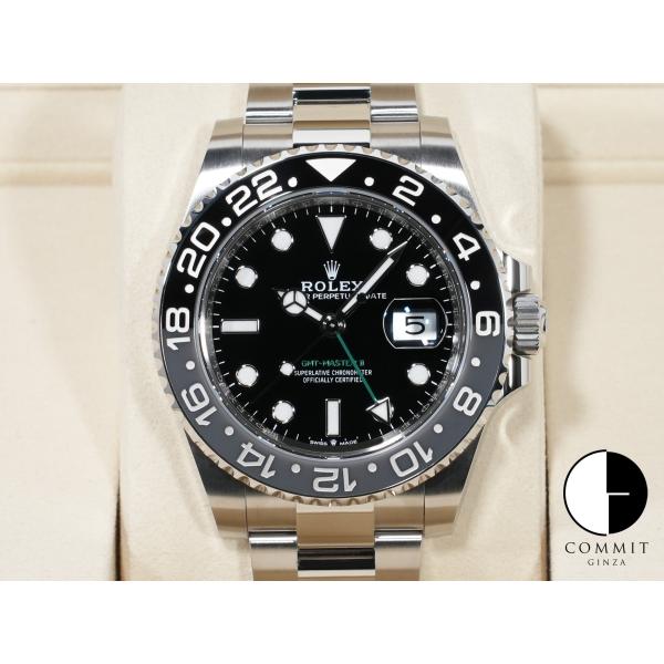 ロレックス GMTマスターII Ref.126710GRNR SS ブラック文字盤 オイスターブレス...