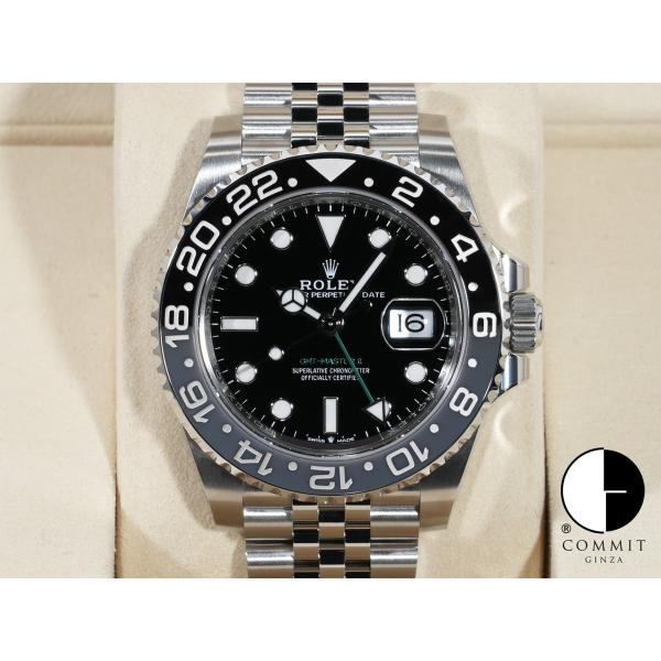 ロレックス GMTマスターII Ref.126710GRNR SS ブラック文字盤 ジュビリーブレス...
