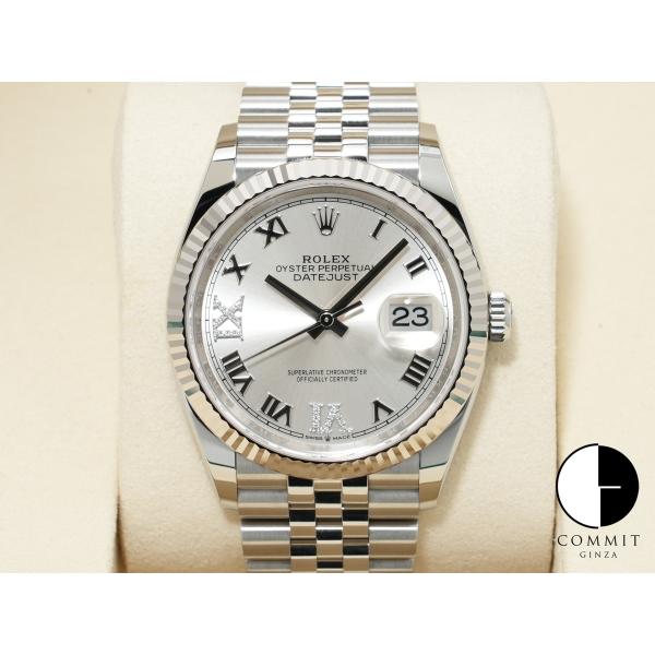 ロレックス デイトジャスト36 Ref.126234 ステンレススチール/ホワイトゴールド シルバー...