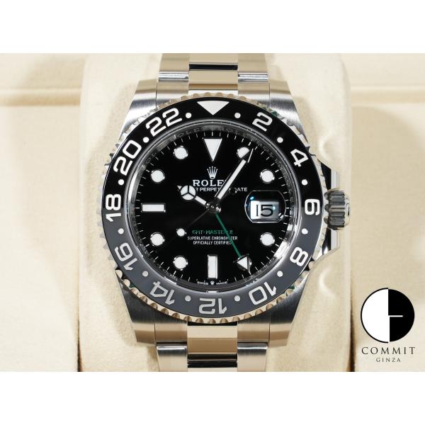 ロレックス GMTマスターII Ref.126710GRNR SS ブラック文字盤 オイスターブレス...