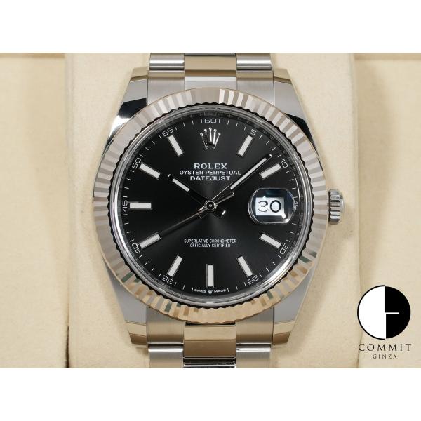 ロレックス デイトジャスト41 Ref.126334 ステンレススチール/ホワイトゴールド ブラック...