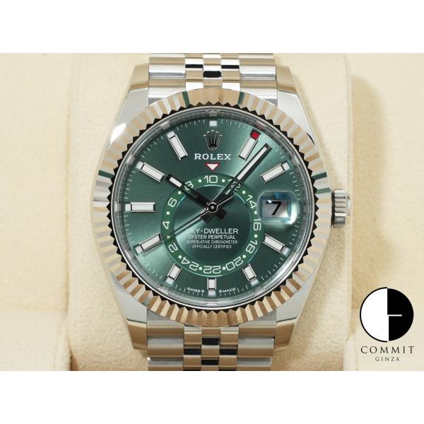 ロレックス スカイドゥエラー Ref.336934 ステンレススチール/ホワイトゴールド ミントグリ...