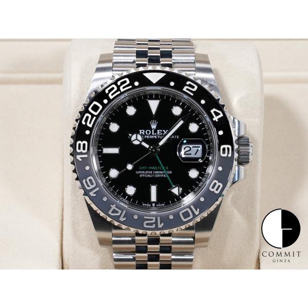 ロレックス GMTマスターII Ref.126710GRNR SS ブラック文字盤 ジュビリーブレス...