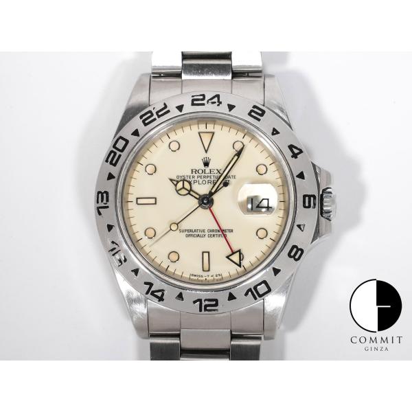 ロレックス エクスプローラーII Ref.16550 ステンレススチール アイボリー文字盤 オイスタ...