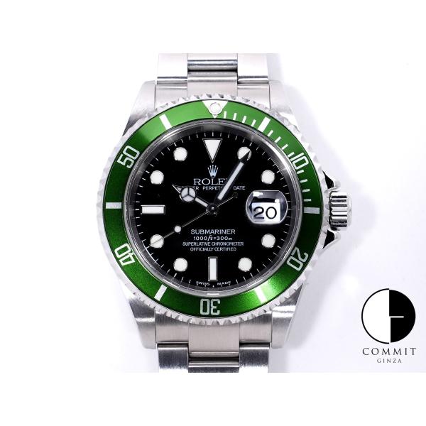 ロレックス サブマリーナー デイト Ref.16610LV ステンレススチール ブラック文字盤
