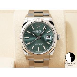 ロレックス デイトジャスト36 Ref.126234 SS/WG ミントグリーン文字盤 オイスターブレスレット｜commitginza