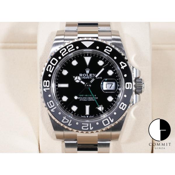 ロレックス GMTマスターII Ref.126710GRNR ステンレススチール ブラック文字盤 オ...