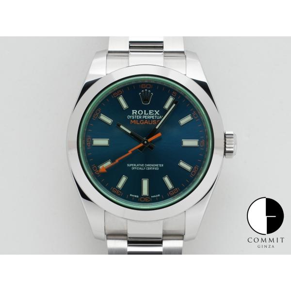 ロレックス ミルガウス Ref.116400GV ステンレススチール Zブルー文字盤
