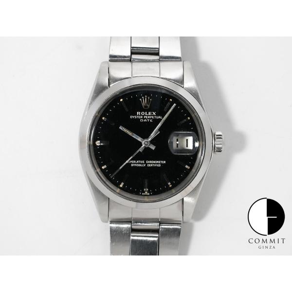 ロレックス オイスターパーペチュアル デイト Ref.1500 ステンレススチール ブラック文字盤