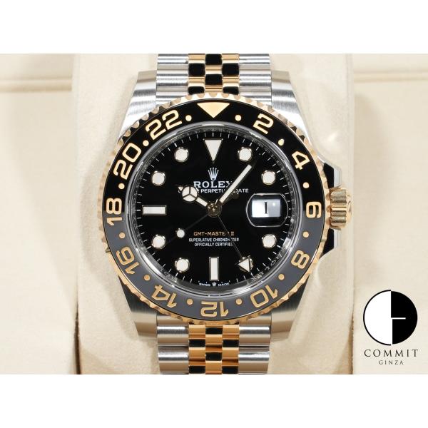 ロレックス GMTマスターII Ref.126713GRNR SS/YG ブラック文字盤 ジュビリー...