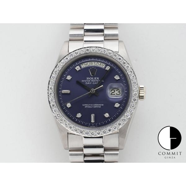 ロレックス デイデイト36 Ref.1804 ホワイトゴールド ブルー文字盤