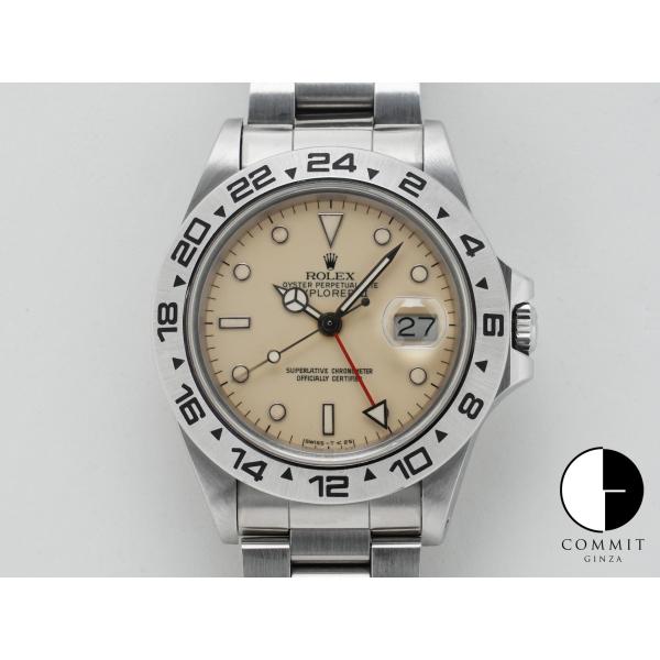 ロレックス エクスプローラーII Ref.16550 ステンレススチール アイボリー文字盤 オイスタ...
