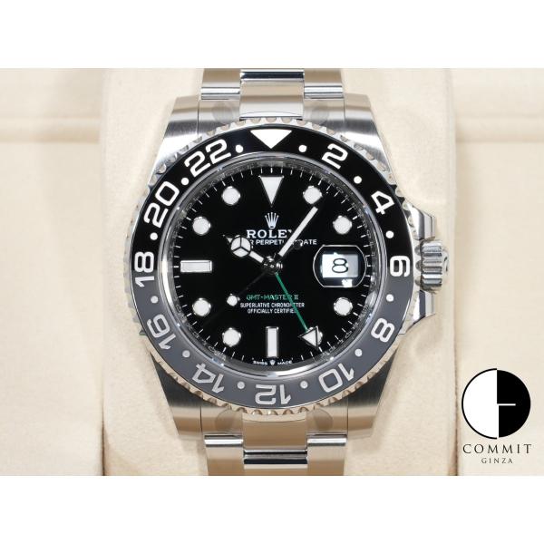ロレックス GMTマスターII Ref.126710GRNR SS ブラック文字盤 オイスターブレス...