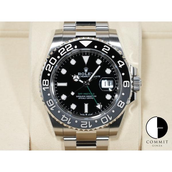 ロレックス GMTマスターII Ref.126710GRNR ステンレススチール ブラック文字盤 オ...
