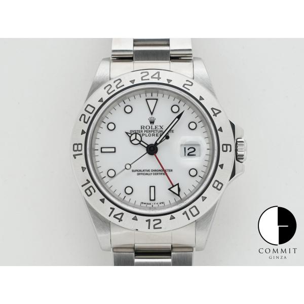 ロレックス エクスプローラーII Ref.16570 ステンレススチール ホワイト文字盤 オイスター...