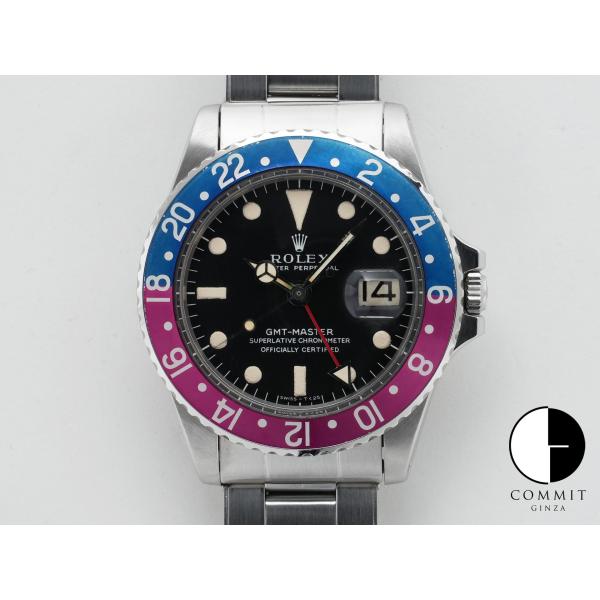 ロレックス GMTマスター Ref.1675 ステンレススチール ブラック文字盤 オイスターブレスレ...