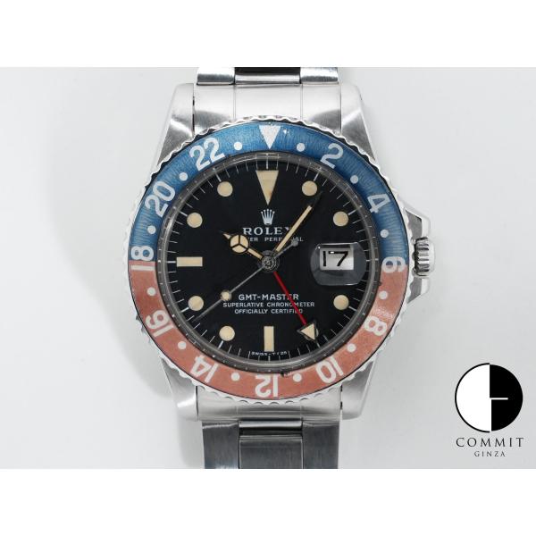 ロレックス GMTマスター Ref.1675 ステンレススチール ブラック文字盤 オイスターブレスレ...