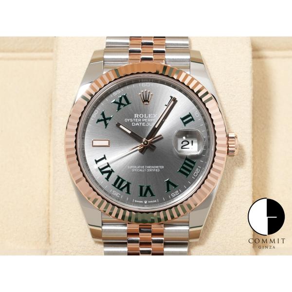 ロレックス デイトジャスト41 Ref.126331 SS/ERG スレートローマン文字盤 ジュビリ...