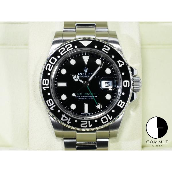 ロレックス GMTマスターII Ref.116710LN ステンレススチール ブラック文字盤 オイス...