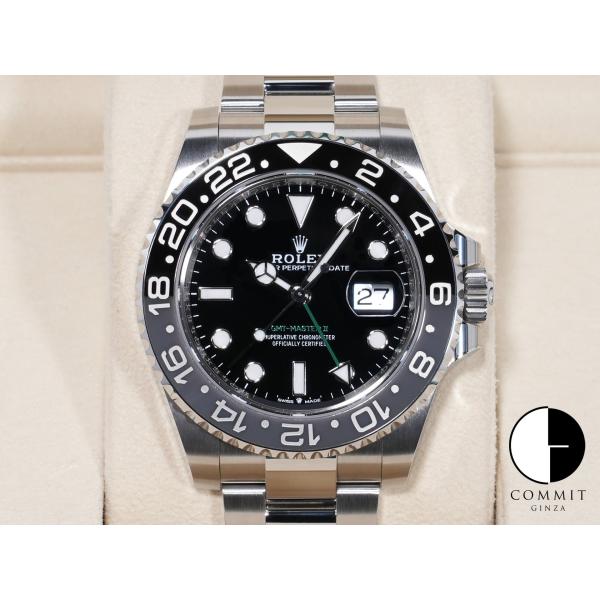 ロレックス GMTマスターII Ref.126710GRNR ステンレススチール ブラック文字盤 オ...