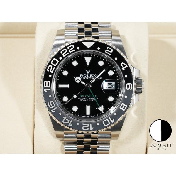 ロレックス GMTマスターII Ref.126710GRNR SS ブラック文字盤 ジュビリーブレス...