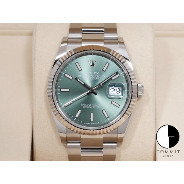 ロレックス デイトジャスト36 Ref.126234 SS/WG ミントグリーン文字盤 オイスターブ...