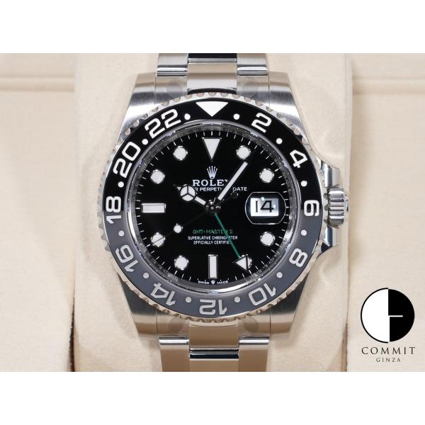 ロレックス GMTマスターII Ref.126710GRNR SS ブラック文字盤 オイスターブレス...