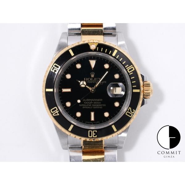 ロレックス サブマリーナー デイト Ref.16803 ステンレススチール/イエローゴールド ブラッ...