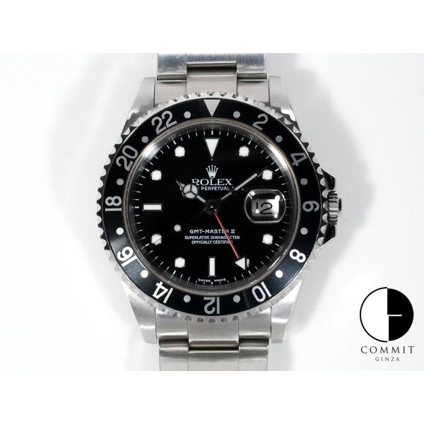 ロレックス GMTマスターII Ref.16710 ステンレススチール ブラック文字盤 オイスターブ...