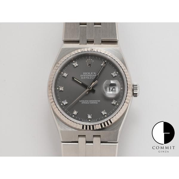 ロレックス オイスタークォーツ Ref.17014 SS グレー10Pダイヤ文字盤