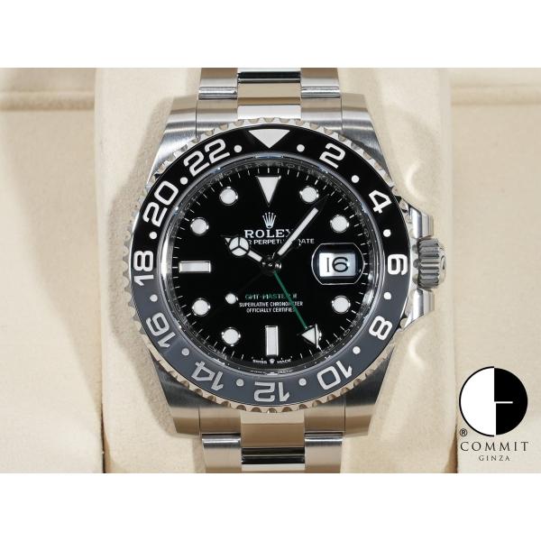 ロレックス GMTマスターII Ref.126710GRNR SS ブラック文字盤 オイスターブレス...