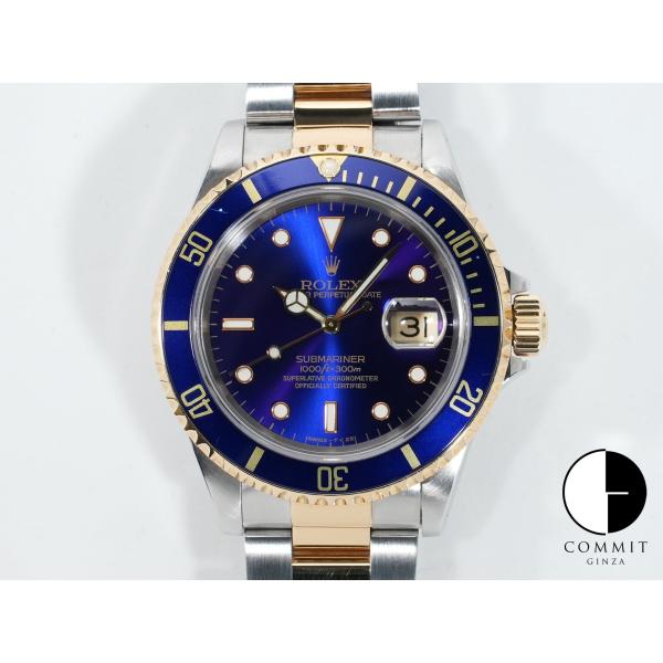 ロレックス サブマリーナー デイト Ref.16613 ステンレススチール/イエローゴールド ブルー...