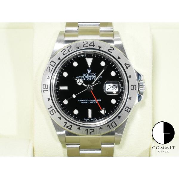 ロレックス エクスプローラーII Ref.16570 ステンレススチール ブラック文字盤 オイスター...
