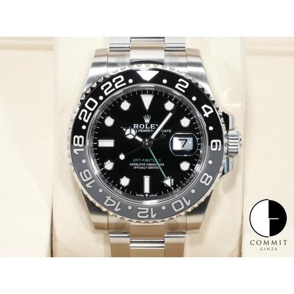 ロレックス GMTマスターII Ref.126710GRNR SS ブラック文字盤 オイスターブレス...
